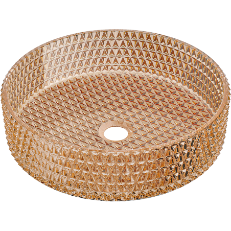 Mexen Aura chiuvetă de sticlă pe blat 39 x 39 cm, aur roz - 24013968