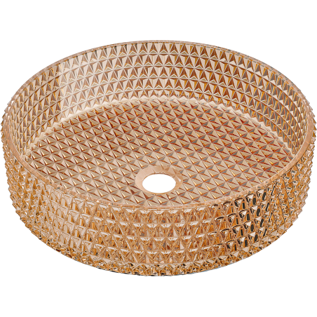 Mexen Aura üveg pultra szerelhető mosdó 39 x 39 cm, rózsaarany - 24013968