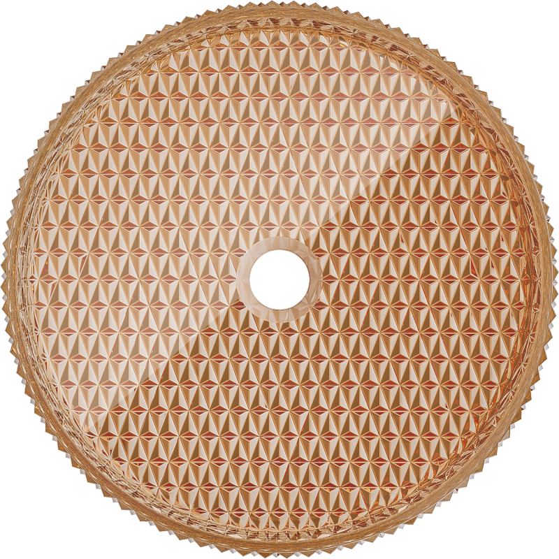 Mexen Aura üveg pultra szerelhető mosdó 39 x 39 cm, rózsaarany - 24013968