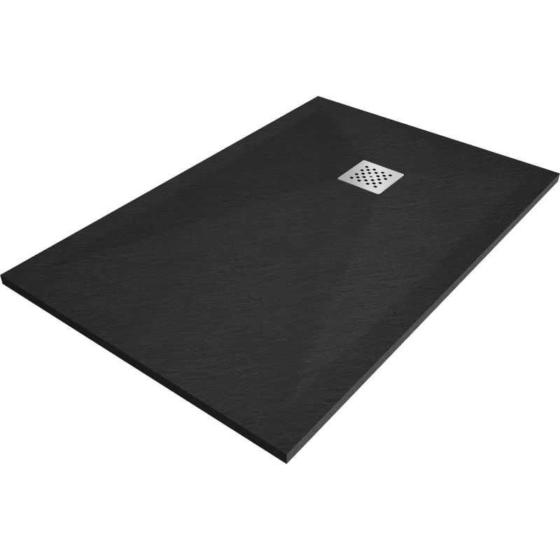Mexen Stone+ cadă de duș compozită dreptunghiulară 90 x 80 cm, neagră - 44708090
