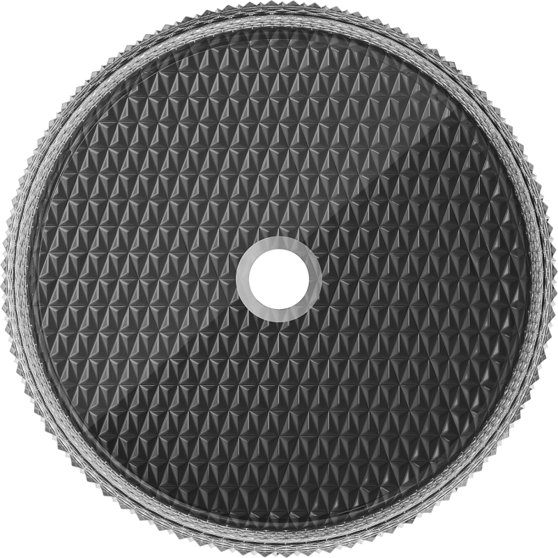 Mexen Aura üveg mosdókagyló pultra helyezhető 39 x 39 cm, átlátszó/fekete - 24013971