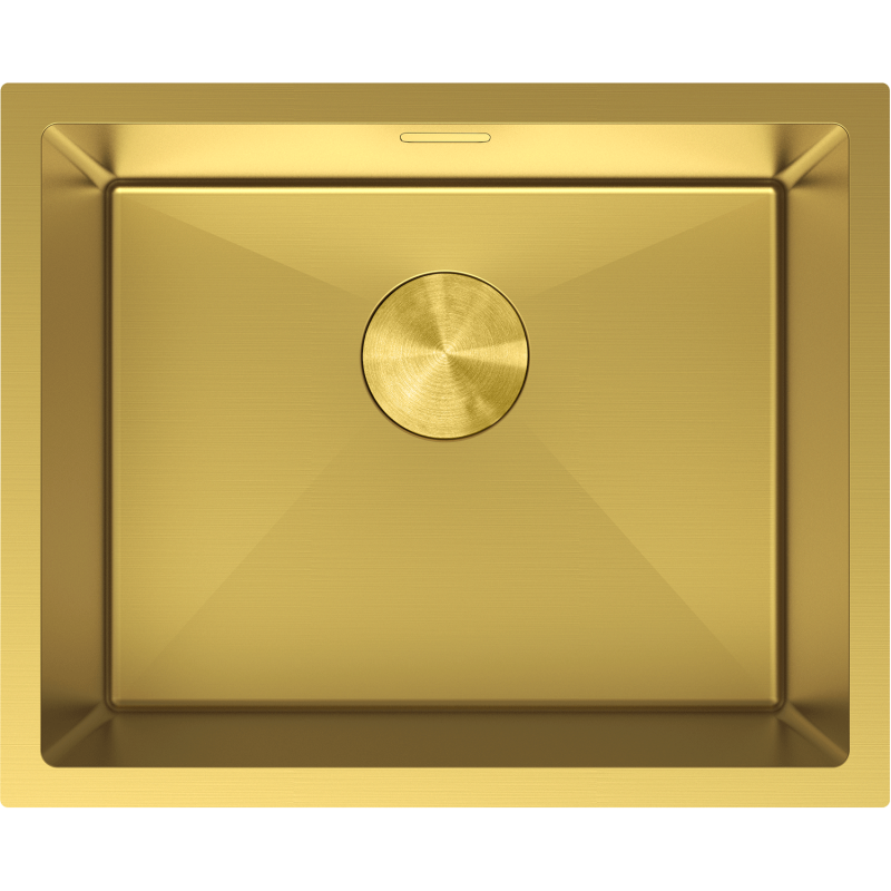 Mexen Trixo chiuvetă de bucătărie din oțel cu 1 compartiment 540 x 440 mm, auriu - 6414541000-55