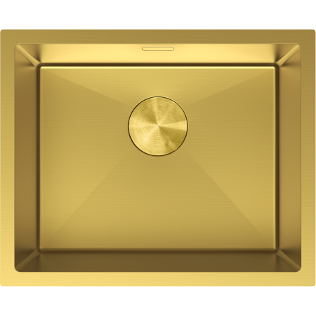 Mexen Trixo chiuvetă de bucătărie din oțel cu 1 compartiment 540 x 440 mm, auriu - 6414541000-55