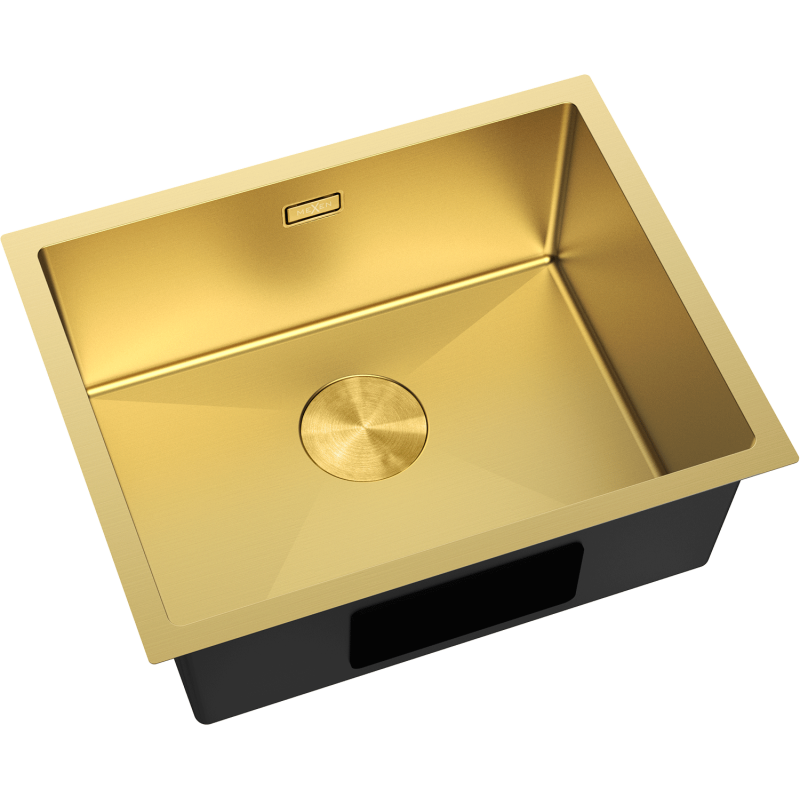 Mexen Trixo rozsdamentes acél mosogató 1 rekeszes 540 x 440 mm, arany - 6414541000-55