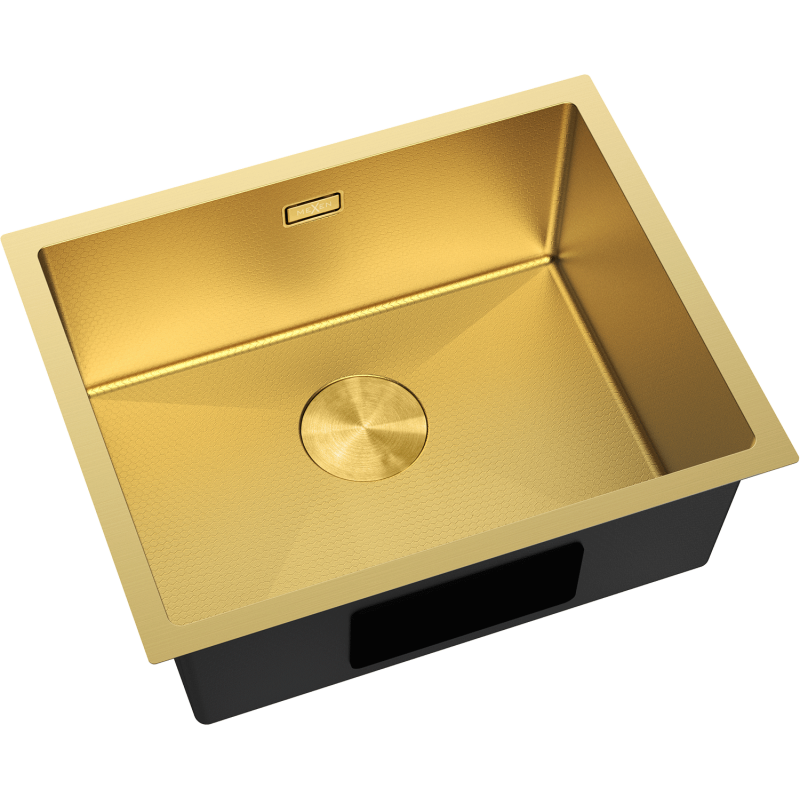 Mexen Trixo chiuvetă de bucătărie din oțel inoxidabil cu o singură cuvă 540 x 440 mm, auriu HC - 6414541000-55HC