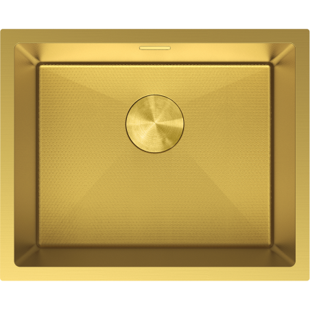 Mexen Trixo chiuvetă de bucătărie din oțel inoxidabil cu o singură cuvă 540 x 440 mm, auriu HC - 6414541000-55HC