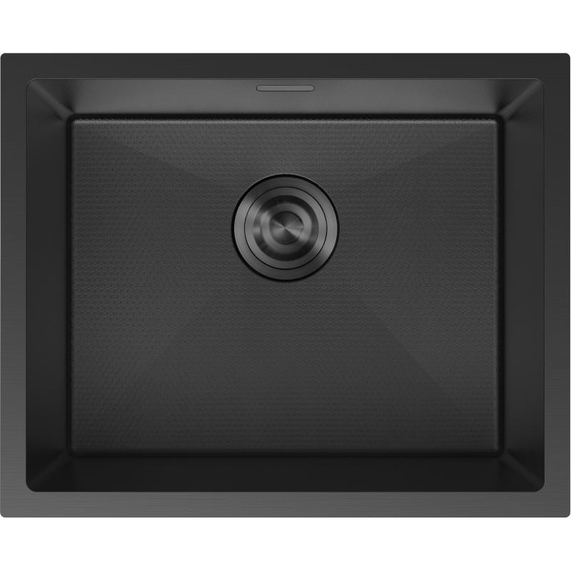 Mexen Trixo 1-medencés rozsdamentes acél mosogató 540 x 440 mm, fekete HC - 6414541000-70HC