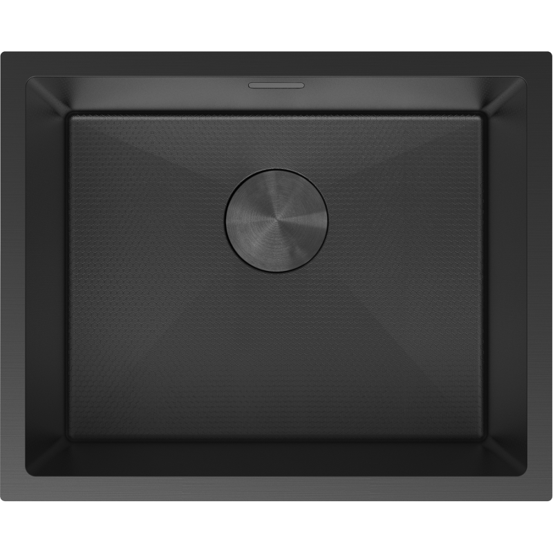 Mexen Trixo 1-medencés, fekete rozsdamentes acél mosogató 540 x 440 mm, HC - 6414541000-70HC