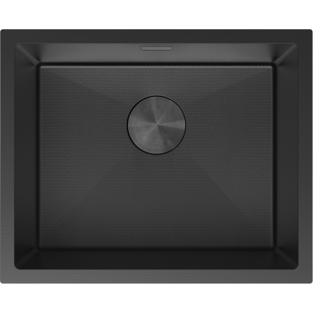 Mexen Trixo 1-medencés, fekete rozsdamentes acél mosogató 540 x 440 mm, HC - 6414541000-70HC