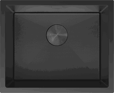 Mexen Trixo 1-medencés rozsdamentes acél mosogató 540 x 440 mm, fekete HC - 6414541000-70HC