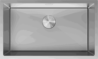 Mexen Trixo egymedencés rozsdamentes acél mosogató 750 x 440 mm, inox - 6415751000-01