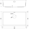 Mexen Trixo rozsdamentes acélmosogató 1 rekesz 750 x 440 mm, arany HC - 6415751000-55HC