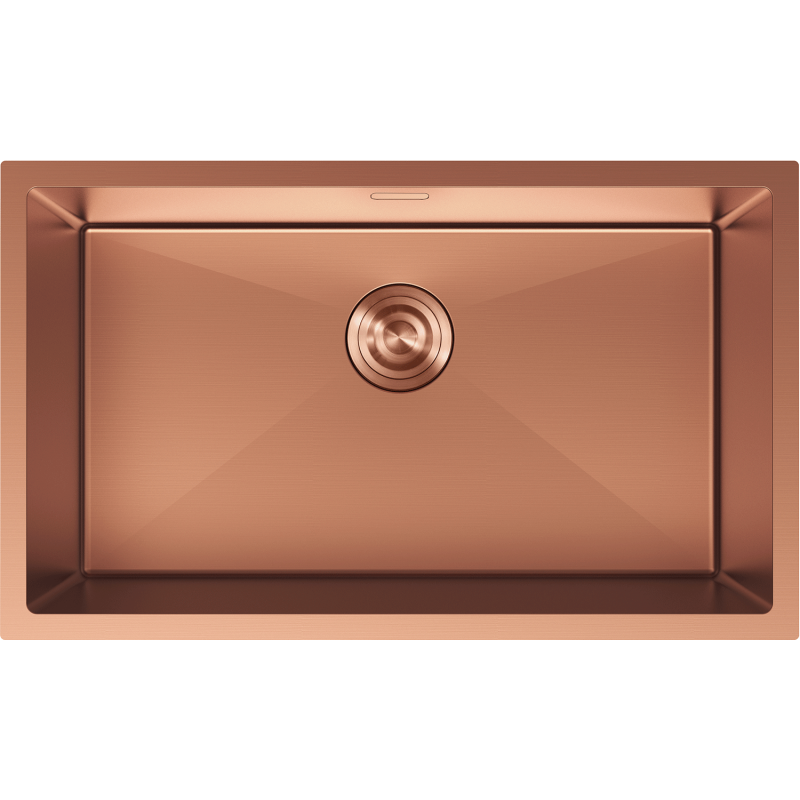 Mexen Trixo egykamrás rozsdamentes acél mosogató 750 x 440 mm, réz - 6415751000-65