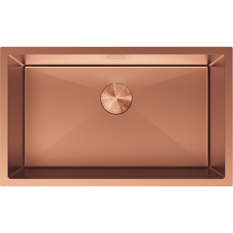 Mexen Trixo egykamrás rozsdamentes acél mosogató 750 x 440 mm, réz - 6415751000-65