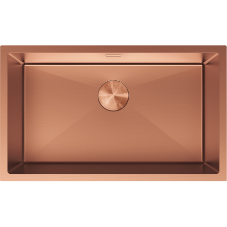 Mexen Trixo acél mosogató, 1 rekeszes, 750 x 440 mm, réz - 6415751000-65