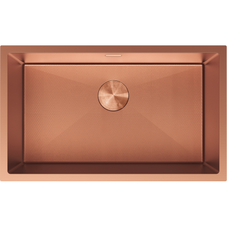 Mexen Trixo 750 x 440 mm-es, 1-medencés rozsdamentes acél mosogató, réz HC - 6415751000-65HC