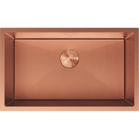 Mexen Trixo rozsdamentes acél mosogató, 1 rekeszes, 750 x 440 mm, réz HC - 6415751000-65HC