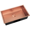 Mexen Trixo rozsdamentes acél mosogató, 1 rekeszes, 750 x 440 mm, réz HC - 6415751000-65HC