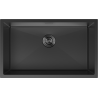 Mexen Trixo acél mosogató 1-medencés 750 x 440 mm, fekete - 6415751000-70