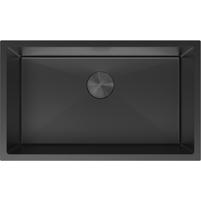 Mexen Trixo acél mosogató 1-medencés 750 x 440 mm, fekete - 6415751000-70