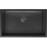 Mexen Trixo acél mosogató 1-medencés 750 x 440 mm, fekete - 6415751000-70