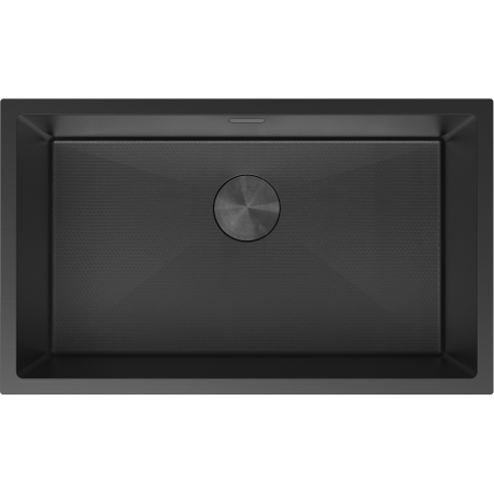 Mexen Trixo chiuvetă de bucătărie din oțel 1 compartiment 750 x 440 mm, negru HC - 6415751000-70HC