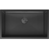 Mexen Trixo egykamrás acél mosogató 750 x 440 mm, fekete HC - 6415751000-70HC