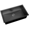 Mexen Trixo acél mosogató 1-medencés 750 x 440 mm, fekete - 6415751000-70