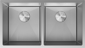 Mexen Binox chiuvetă de oțel inoxidabil cu 2 compartimente 800 x 450 mm, inox HC - 6421802000-01HC