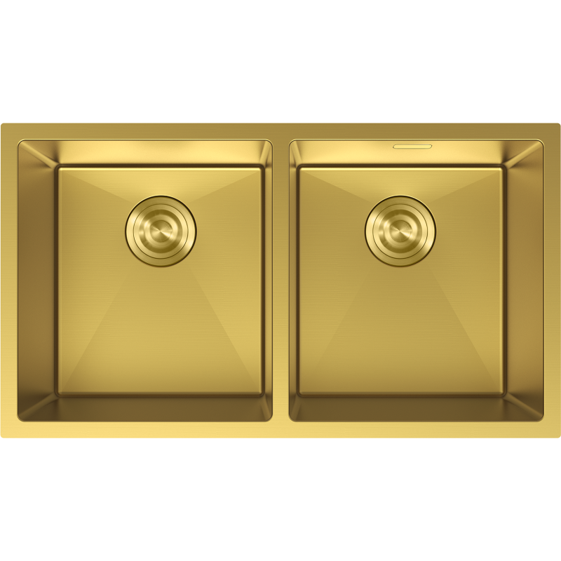Mexen Binox kéttálcás acél mosogató 800 x 450 mm, arany - 6421802000-55