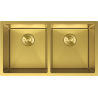Mexen Binox chiuvetă de bucătărie din oțel inoxidabil cu 2 compartimente 800 x 450 mm, auriu - 6421802000-55