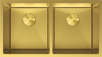 Mexen Binox kéttálcás acél mosogató 800 x 450 mm, arany - 6421802000-55