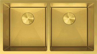 Mexen Binox chiuvetă de oțel inoxidabil 2 compartimente 800 x 450 mm, auriu HC - 6421802000-55HC