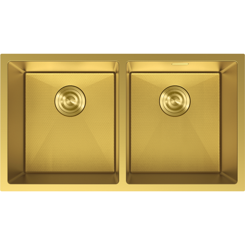 Mexen Binox chiuvetă de oțel inoxidabil 2 compartimente 800 x 450 mm, auriu HC - 6421802000-55HC