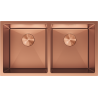 Mexen Binox chiuvetă din oțel inoxidabil cu 2 compartimente 800 x 450 mm, cupru - 6421802000-65