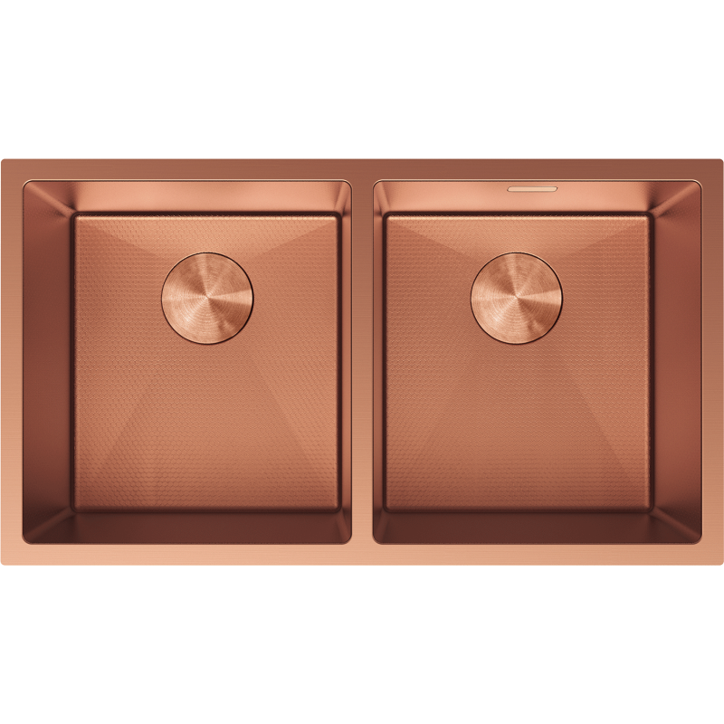 Mexen Binox chiuvetă din oțel inoxidabil cu 2 compartimente 800 x 450 mm, cupru HC - 6421802000-65HC