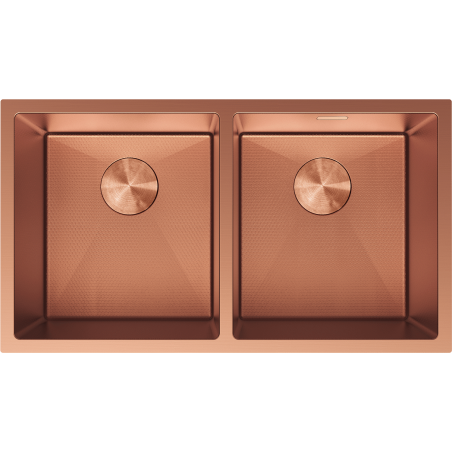 Mexen Binox chiuvetă din oțel inoxidabil cu 2 compartimente 800 x 450 mm, cupru HC - 6421802000-65HC