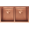Mexen Binox chiuvetă din oțel inoxidabil cu 2 compartimente 800 x 450 mm, cupru HC - 6421802000-65HC