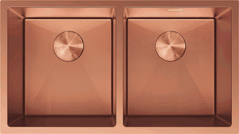 Mexen Binox kétkamrás acél mosogató 800 x 450 mm, réz HC - 6421802000-65HC