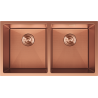 Mexen Binox chiuvetă din oțel cu 2 cuve 800 x 450 mm, cupru HC - 6421802000-65HC