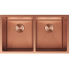 Mexen Binox kétkamrás acél mosogató 800 x 450 mm, réz HC - 6421802000-65HC