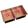 Mexen Binox chiuvetă din oțel inoxidabil cu 2 compartimente 800 x 450 mm, cupru HC - 6421802000-65HC