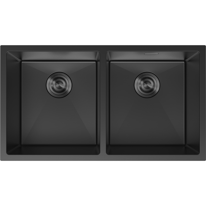 Mexen Binox chiuvetă din oțel inoxidabil cu 2 compartimente 800 x 450 mm, negru - 6421802000-70