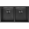 Mexen Binox chiuvetă din oțel cu 2 compartimente 800 x 450 mm, negru - 6421802000-70