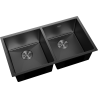 Mexen Binox chiuvetă din oțel cu 2 compartimente 800 x 450 mm, negru - 6421802000-70