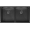 Mexen Binox chiuvetă din oțel cu 2 compartimente 800 x 450 mm, negru - 6421802000-70
