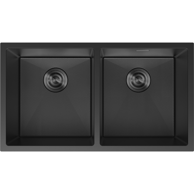 Mexen Binox acél mosogató 2-medencés 800 x 450 mm, fekete HC - 6421802000-70HC