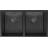 Mexen Binox acél mosogató 2-medencés 800 x 450 mm, fekete HC - 6421802000-70HC