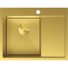 Mexen Exar chiuvetă din oțel inoxidabil cu 1 cuvă, cu picurător, stânga 620 x 480 mm, auriu - 6431621005L-55