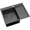 Mexen Exar chiuvetă din oțel inoxidabil cu 1 compartiment și scurgător stânga 620 x 480 mm, negru - 6431621005L-70